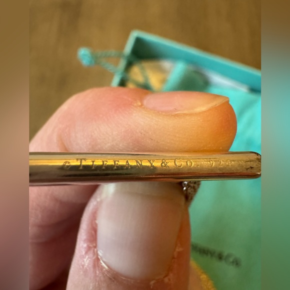 Tiffany & Co. Sterling Silver Mesh Heart Toggle Necklace 🩵 - Picture 4 of 7